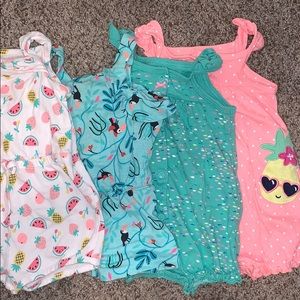 Baby Girl size 6m Rompers
